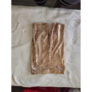 Fashion‎ Nova  XS Metallic Snakeskin Biker Shorts Gold Tan Animal Print